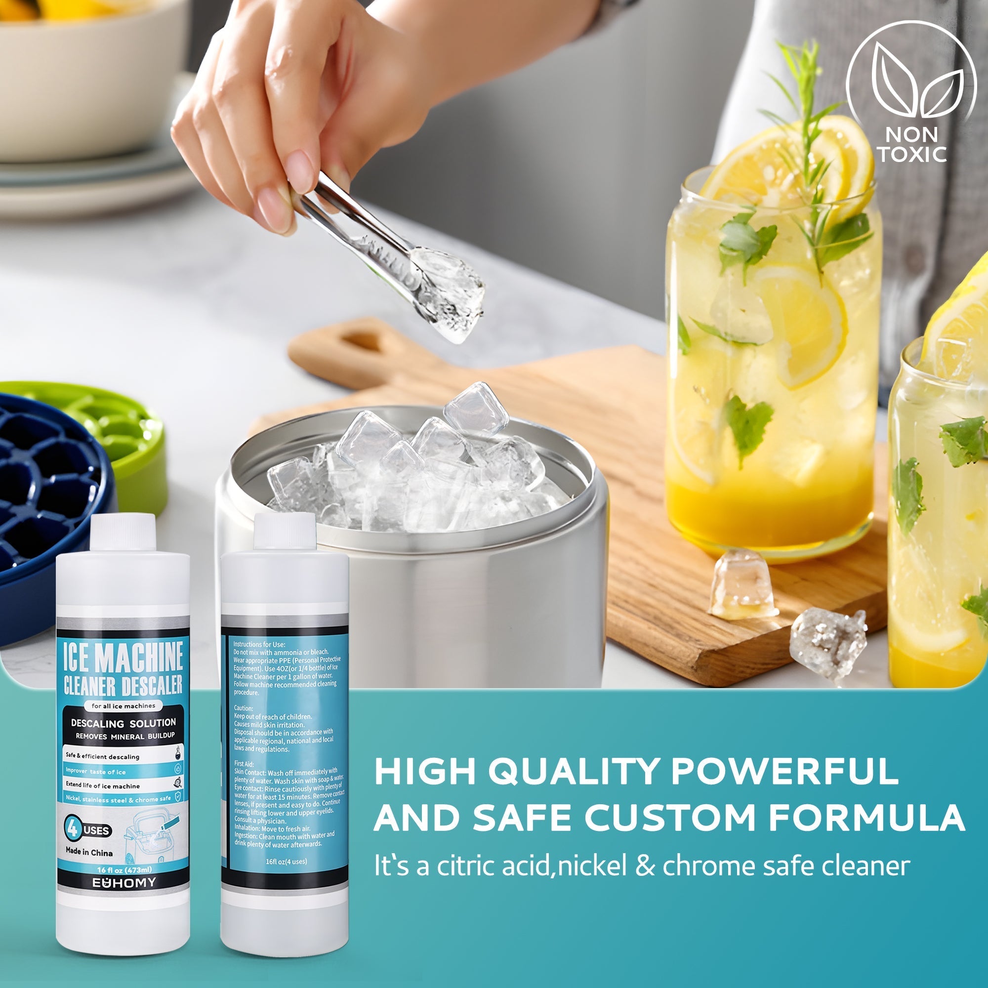 Ice Maker Cleaner 16/32 Fl Oz Safe and Odor Free Mecila