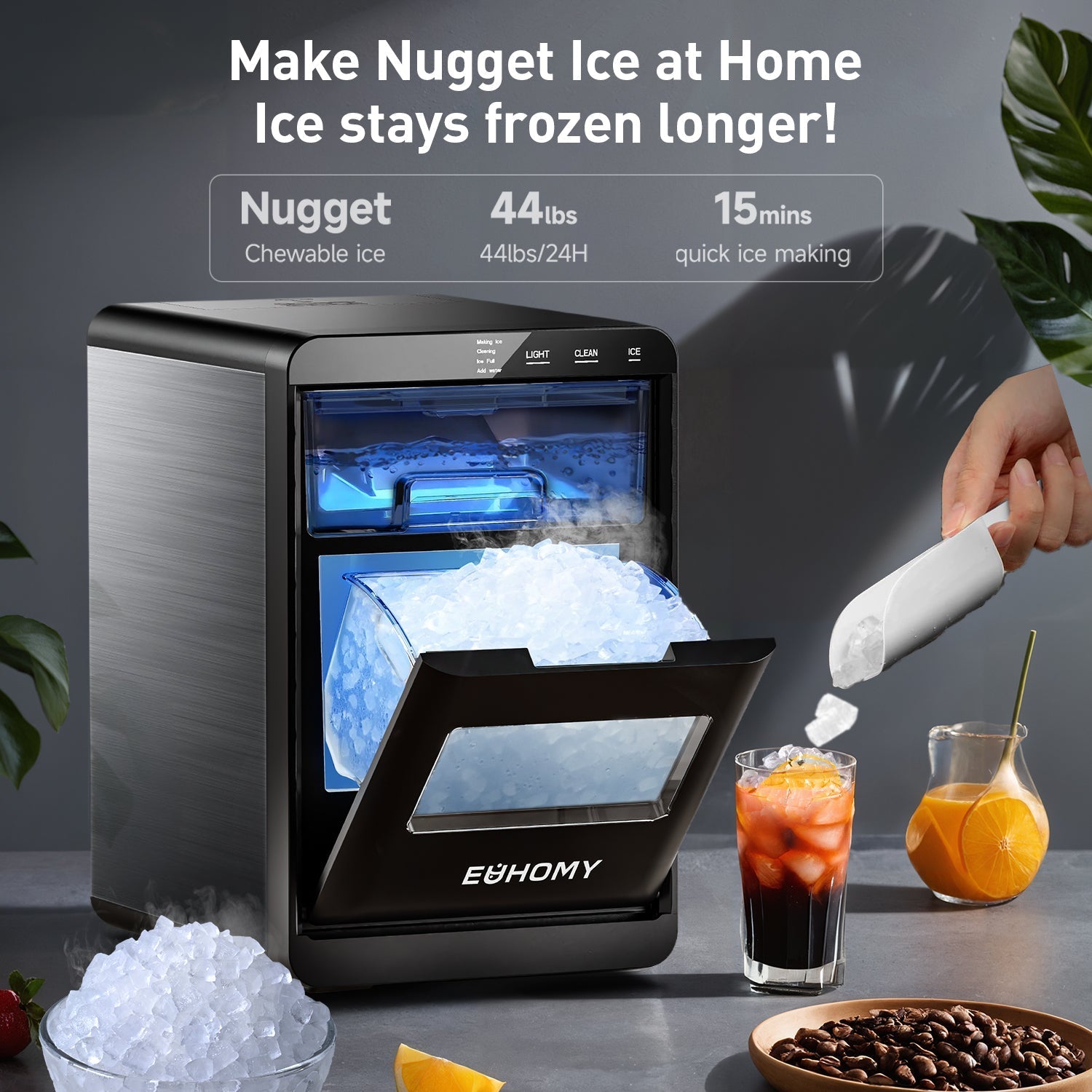Nugget Ice Maker Pearl L1 Plus by Mecila