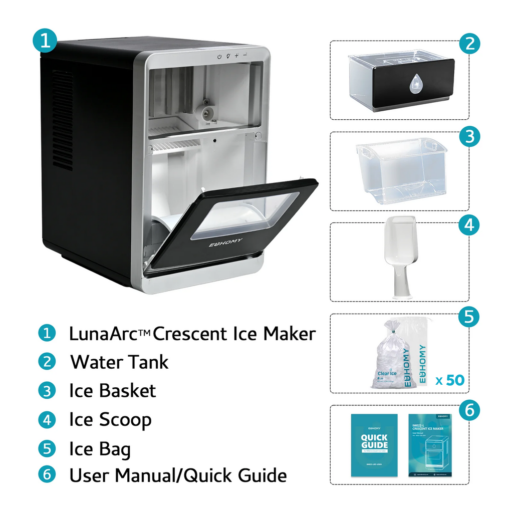 Crescent Ice Maker Luna Series by Mecila