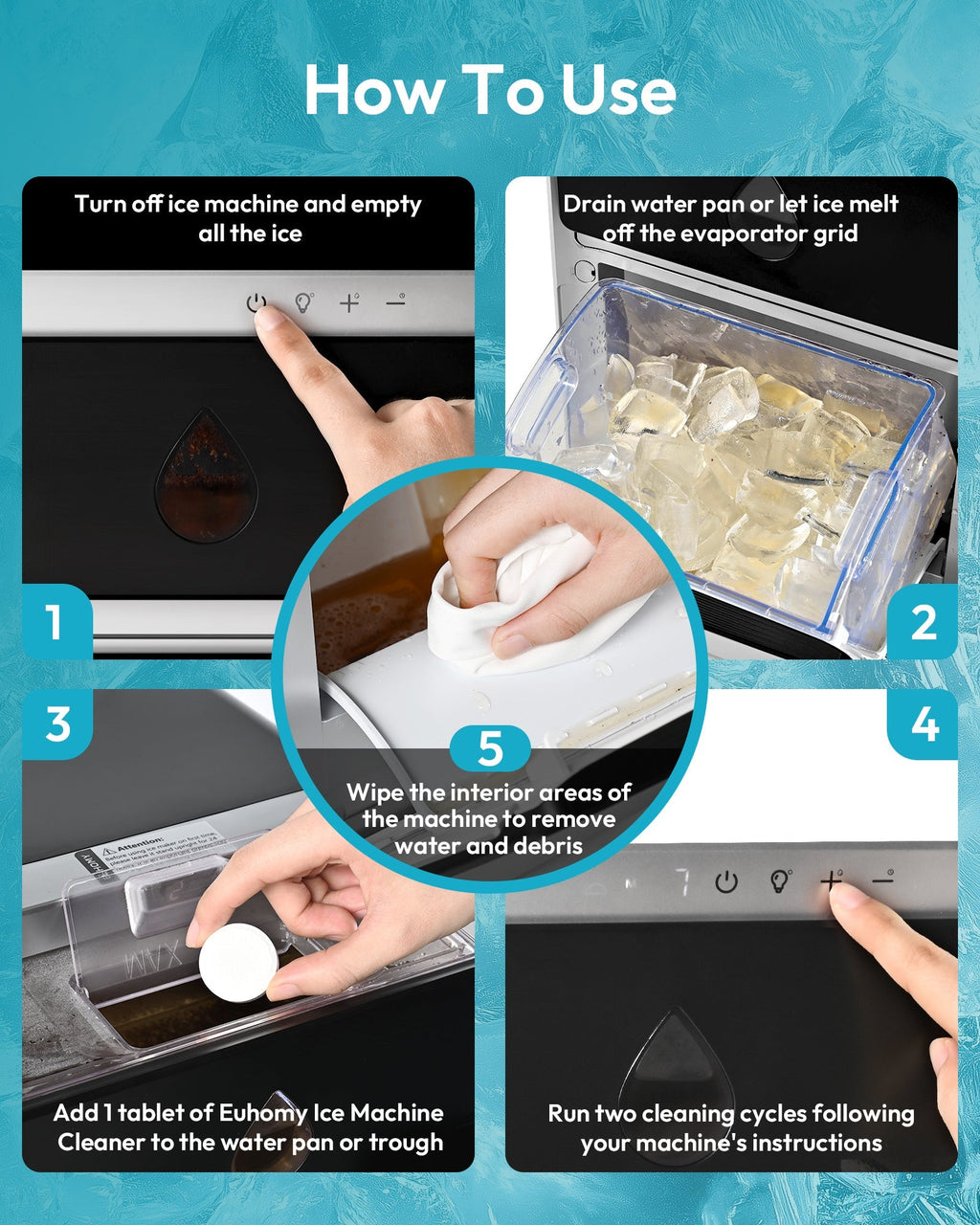 Ice Maker Cleaner 24 Clean Tablets